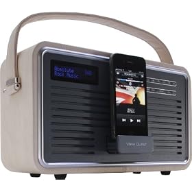 View Quest Retro DAB Radio and iPhone Dock - Cream