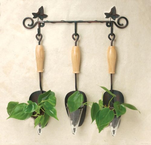 Garden Flower Shovel Outdoor Wall Art Vase Decor