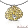 Koesia! Made in Italy Beautiful Hand-Made Necklace 3.24ctw Sapphire Made of 18K Gold