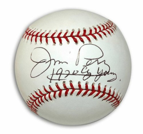 Jim Perry Autographed Baseball inscribed 1970 Cy Young