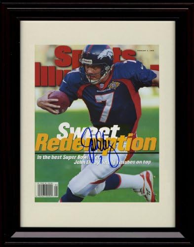 Framed John Elway Sports Illustrated Autograph Print - 2/2/1998 - Denver Broncos