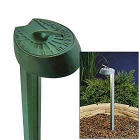 Kichler Garden Path Outdoor Light & Sundial-Verdigris Finish