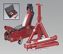 Sealey 1030CXDK - Trolley Jack Yankee 2ton Short Chassis with Axle Stands & Storage Case