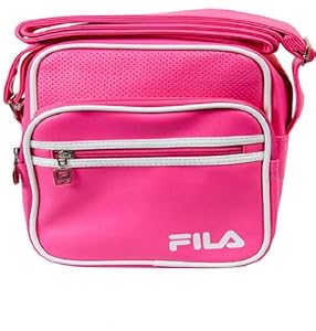 FILA RETRO SHOULDER SPORTS BAG POUCH MESSENGER SMALL ITEMS ALDRICH BAGS 3 ZIP POCKETS 7 COLOURS WHITE, NAVY, BLACK/WHITE, PURPLE, BLUE,PINK,BLACK/GOLD NEW (PINK/WHITE)
