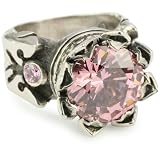 King Baby Crown With Pink Cubic Zirconia Stone