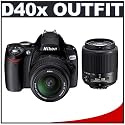 Nikon D40X 10.2MP Digital SLR Camera with 18-55mm f/3.5-5.6G ED II AF-S DX (BRAND NEW Nikon Outfit) and 55-200mm f/4.5-5.6G ED AF-S DX Zoom-Nikkor Lens (55-200mm Lens Refurbished by Nikon U.S.A.)