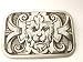 Metal & Wood Tattoo Art Rock Star Belt Buckle Lions Gate Design