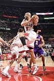 Los Angeles Lakers v Chicago Bulls: Carlos Boozer Photographic Poster Print by Andrew Bernstein, 8x12