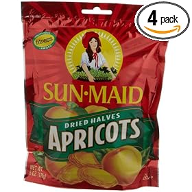 Sun Maid California Apricots, 6-Ounce Pouches (Pack of 4) by California Dried Fruits