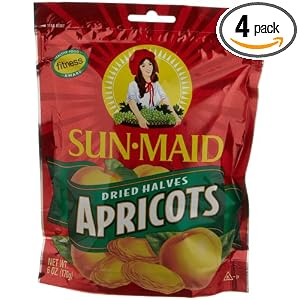 Sun Maid California Apricots, 6-Ounce Pouches (Pack of 4) by Sun Maid