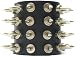 Leather 4 Row Nail Spiked Bracelet punk rock GOTH