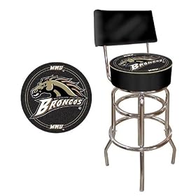 Western Michigan University Padded Bar Stool with Back