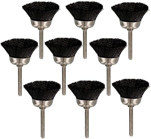 RT- 46LN 9PC Large Nylon Bristle Brushes for Dremel Accessories For Rotary Tools
