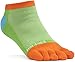 FUN TOES Women's Cotton Toe Socks-Breathable-6 PAIRS Pack-Size 9-11-Lightweight (2 Fun Green/2 Black Coral/2 Grey purple)