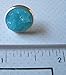 Summerfield Collection Silver-tone Faux Druzy Stone Stud Earrings 12mm (Aqua Blue)