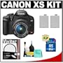 Canon Digital Rebel XS 10.1MP Digital SLR Camera (Black) with EF-S 18-55mm IS Lens + UV Filter + 16GB Card + (2) Batteries + Cameta Bonus Accessory Kit