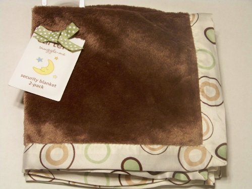 Carter's Snuggle Me Brown Circles Security Blanket 2-pack.