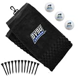 NCAA Grand Valley State Lakers Embroidered Golf Towel, Golf Balls & Tees Gift Set