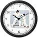 Boy and Man doing Karate or Judo Martial Arts Wall Clock by WatchBuddy Timepieces (Black Frame)