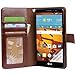 LG G stylo Case, Arae LG G stylo Wallet case,[Wrist Strap] Flip Folio [Kickstand Feature] PU Leather Wallet case with ID&Credit Card Pockets for LG G stylo (Brown)