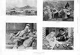 130+ENGLISH PAINTINGS 1894 Antique Print