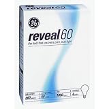 GE 48688 60-Watt A19 Reveal Bulbs, 4-Pack
