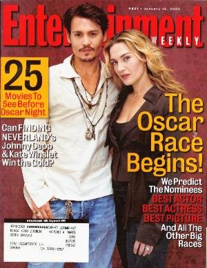 Entertainment Weekly Magazine - January 14, 2005: Kate Winslet & Johnny Depp Cover, Candice Bergen, Missy Elliot, Ron McLarty, and Lots More