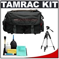 Tamrac 612 Pro System 12 Digital SLR Camera Bag (Black) + Tripod + Accessory Kit for Canon Rebel T3, T3i, T1i, T2i, EOS 60D, 50D, 5D, 7D, Nikon D3000, D3100, D5000, D7000, D300s, Olympus Evolt E-5, E-30, E-620 and Sony Alpha A560, A580, A33, A55