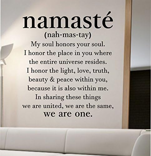 Pink memories Namaste Definition Wall Decal Vinyl Art Home Decor Good Vibes Namaste Love Family Quote Motivation