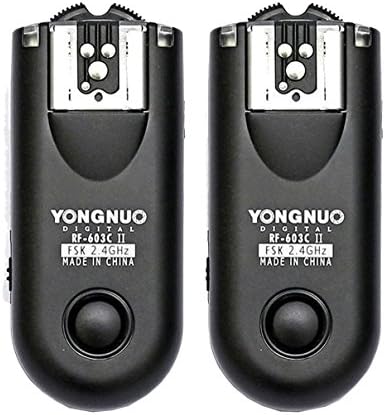 Yongnuo RF-603II C1 C3 N1 N3 16 Channels Flash Trigger 2 Transceivers Receiver Transmitter for Nikon Canon Cameras (RF-603II N1)