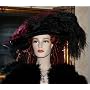 Somewhere in Time Hat Victorian Style Tea Hat designed by Darna "Miss Burgundy Crystal Fairy"
