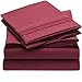 LUX Décor King Sheet Set – 6 Piece Ultra-Soft Microfiber Bed Sheets with Flat Sheet, 16 Inches Deep Pocket Fitted Sheet & Pillowcases, Cooling & Breathable Hotel Luxury, Oeko-TEX – Burgundy