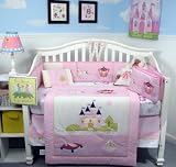 SoHo Boutique Royal Princess Baby Crib Bedding Set with Gray Baby Carrier 8 pcs set