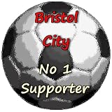Bristol City No 1 Supporter-7.5 x 5cm Acrylic Fridge Magnet