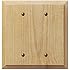Amerelle 180BB Baker Unfinished Alder Wood, 2 Blank Wall Plate