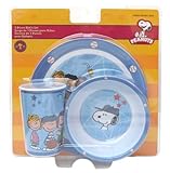 Peanuts Baseball Gang 3 Piece Feeder Set (Blue)