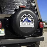 MLB Colorado Rockies Black Logo Tire Cover
