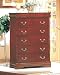 Furniture online: Louis Phillipe Style Cherry Finish Wood Chest /Dresser