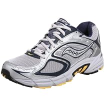 Saucony Men's Grid Cohesion NX TR Running Shoe,Silver/Navy/Yellow,8 M