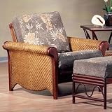 Rattan Floral Rosebud Futon Chair Frame