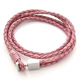 SilberDream Lederarmband pink mit Metall Verschlu� Damen Leder Armband Echtleder LA0021von "SilberDream Leder"