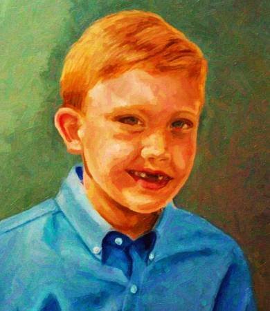 Custom Order #LL-26V, Oil on Canvas, Custom Painting of The Person You Love, For 1 Person of Customer's Choice, Style: Expressionism, with Signature Text 