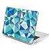 Macbook Case 13 inch Air, GMYLE Hard Case Print Frosted for MacBook Air 13 inch (Model: A1369 and A1466) - Blue Geometric Pattern Rubber Coated Hard Shell Case Cover