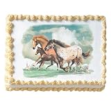 Wild Horses Birthday Cake Edible Image