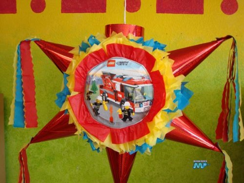 Pinata Lego City Fire Engine Truck /Piñata Hand Crafted 26