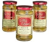 Review Miss Leone's  / Miss Leone's Stuffed Queen Olives: Mushroom, Artichoke, Grill Roasted Red Pepper, 12-Ounce Jars (Pack of 3)