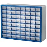 516ilH63NAL. SL160  plastic garage cabinets Akro Mils 64 Drawer Cabinet   Blue/Gray   20 x 15. 81 x 6. 38