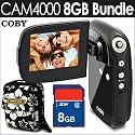 Coby Snapp CAM4000 3MP 4 X Digital Zoom 2in TFT LCD Digital Camcorder/Camera (Black) + 8GB Accessory Kit