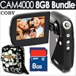 Coby Snapp CAM4000 3MP 4 X Digital Zoom 2in TFT LCD Digital Camcorder/Camera (Black) + 8GB Accessory Kit