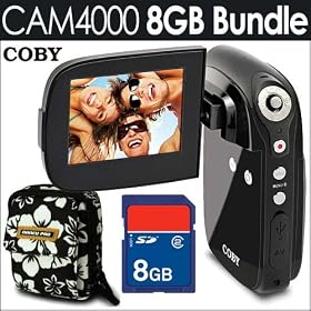 Coby Snapp CAM4000 3MP 4 X Digital Zoom 2in TFT LCD Digital Camcorder Camera (Black) + 8GB... by Coby